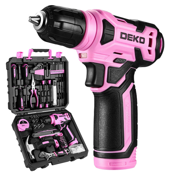 126 Piece Tool Set with 8V Cordless Drill
