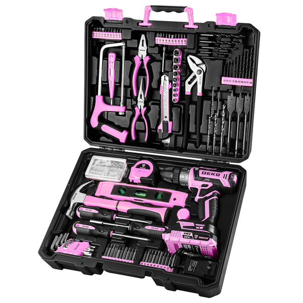 DEKO 186 Piece Tool Kit with 20V Cordless Drill