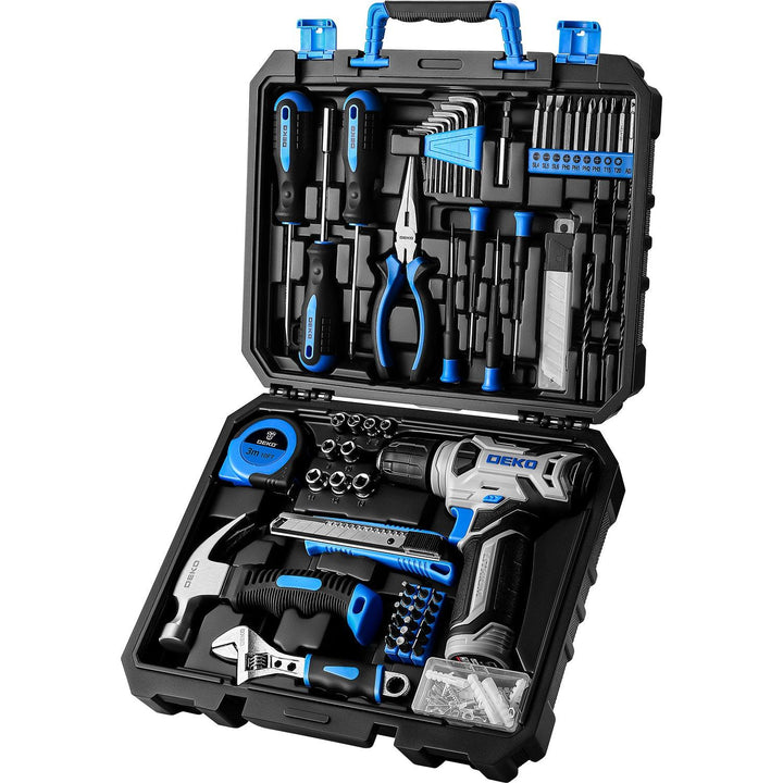 126 Piece Tool Set with 8V Cordless Drill - DEKOTOOLS STORE