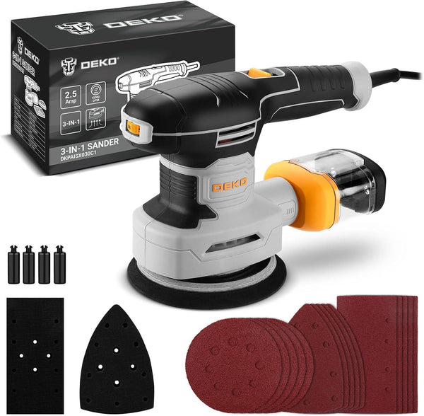 Orbital Sander: 300W 3-in-1 Sander - DEKOTOOLS STORE