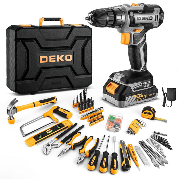 186 Piece Tool Kit with 20V Cordless Drill - DEKOTOOLS STORE