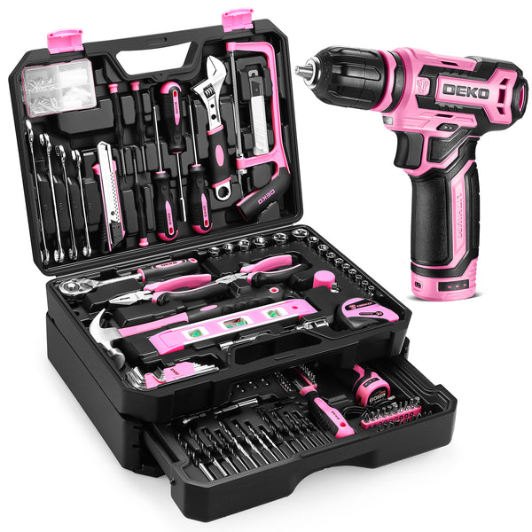 DEKO 238 Piece Tool Set with 12V Cordless Drill