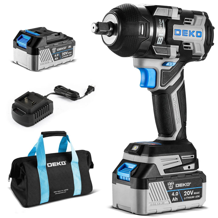 20V 1x4.0Ah LI-ION BATTERY HIGH TORQUE 1/2" BRUSHLESS IMPACT WRENCH - DEKOTOOLS STORE