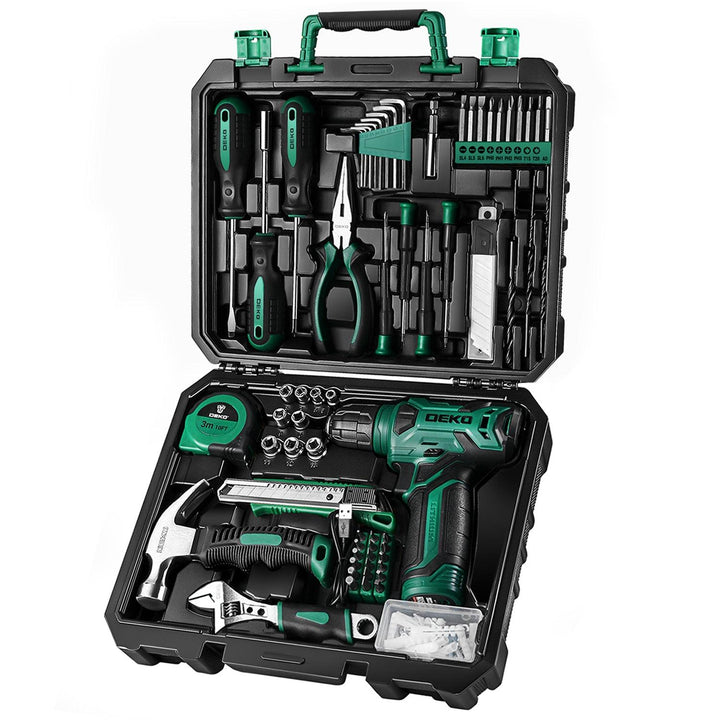126 Piece Tool Set with 8V Cordless Drill - DEKOTOOLS STORE