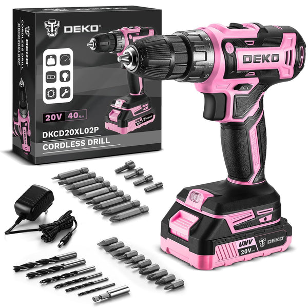 20V Cordless Drill Kit with Battery & Charger - DEKOTOOLS STORE
