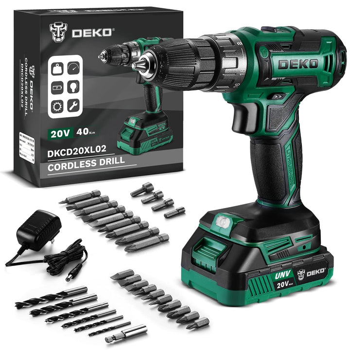 20V Cordless Drill Kit with Battery & Charger - DEKOTOOLS STORE