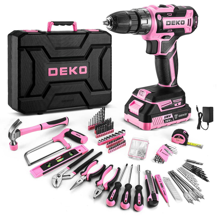 186 Piece Tool Kit with 20V Cordless Drill - DEKOTOOLS STORE