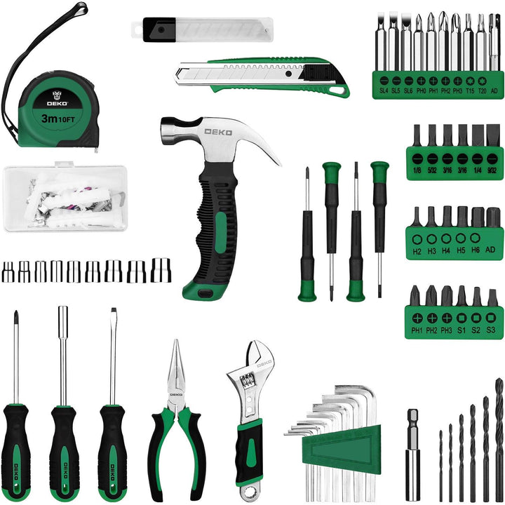 126 Piece Tool Set with 8V Cordless Drill - DEKOTOOLS STORE