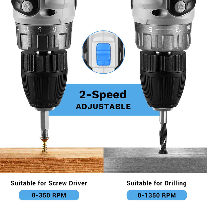 20V Cordless Drill Kit with Battery & Charger - DEKOTOOLS STORE
