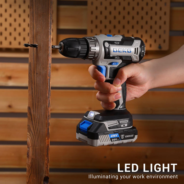 20V Cordless Drill Kit with Battery & Charger - DEKOTOOLS STORE