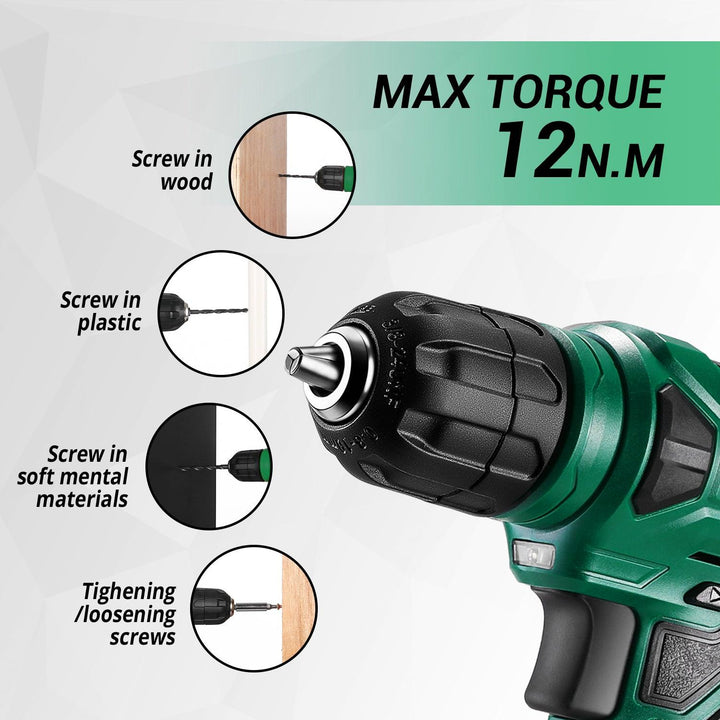 126 Piece Tool Set with 8V Cordless Drill - DEKOTOOLS STORE