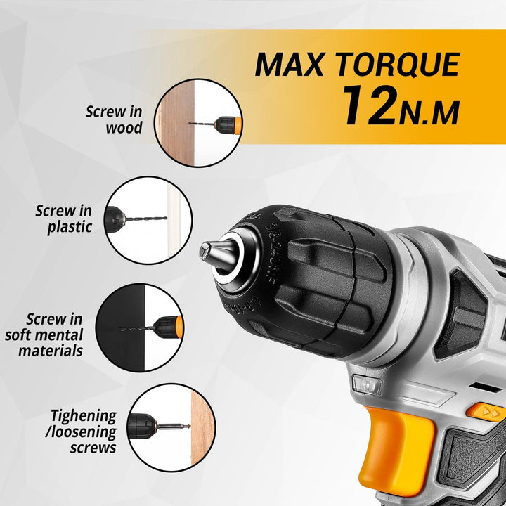 126 Piece Tool Set with 8V Cordless Drill - DEKOTOOLS STORE