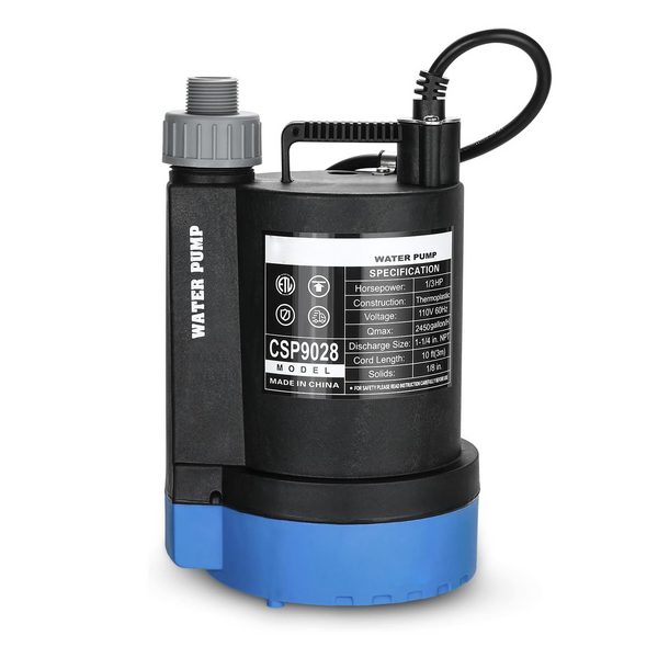 DEKO 1/3 HP Submersible Water Pump