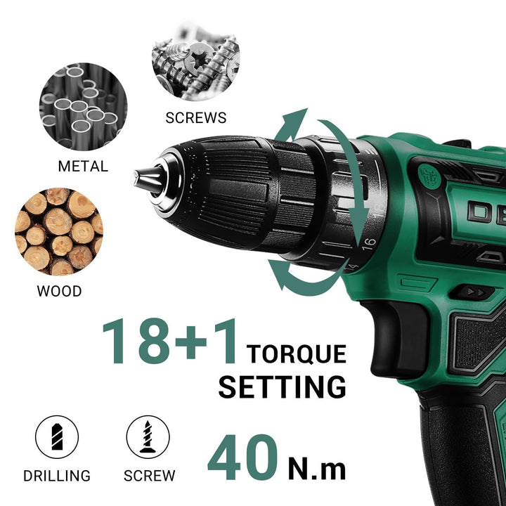 20V Cordless Drill Kit with Battery & Charger - DEKOTOOLS STORE
