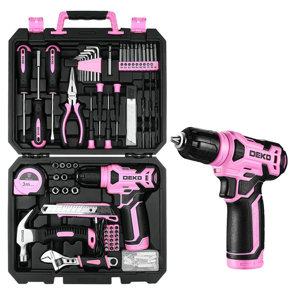 126 Piece Tool Set with 8V Cordless Drill - DEKOTOOLS STORE